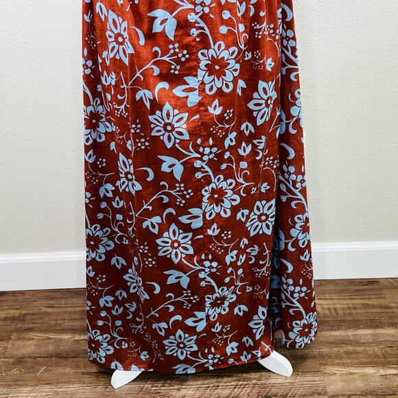 Anthropologie Faithfull the Brand Brise Halter Maxi Dress Oceania Floral 8/LGE - Picture 11 of 14
